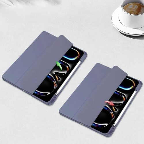 Etui Bizon Case Tab Clear Matt do iPad Pro 11" 5 gen. 2024 lawendowe