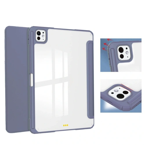 Etui Bizon Case Tab Clear Matt do iPad Pro 11" 5 gen. 2024 lawendowe