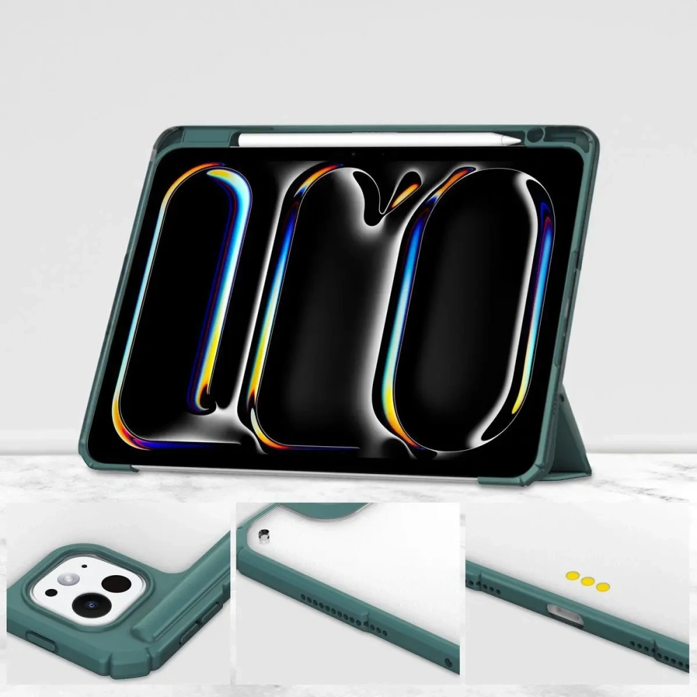 Hurtownia GSM - Bizon Case Tab Clear Matt Apple iPad Pro 13" 7. Gen. 2024 dunkelgrün - BIZ5237 - {ean13} - Hurt