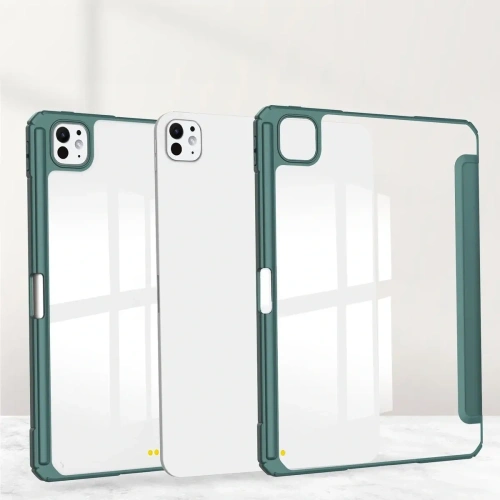 Etui Bizon Case Tab Clear Matt do iPad Pro 13" 7 gen. 2024 ciemnozielone