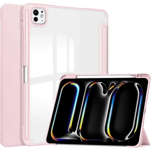 Etui Bizon Case Tab Clear Matt do iPad Pro 13" 7 gen. 2024 różowe