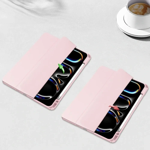 Etui Bizon Case Tab Clear Matt do iPad Pro 13" 7 gen. 2024 różowe