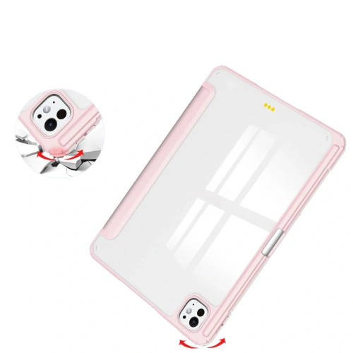 Etui Bizon Case Tab Clear Matt do iPad Pro 13" 7 gen. 2024 różowe