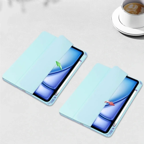 Etui Bizon Case Tab Clear Matt do iPad Air 13" 2024 błękitne