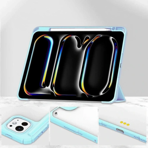 Etui Bizon Case Tab Clear Matt do iPad Pro 13" 7 gen. 2024 błękitne