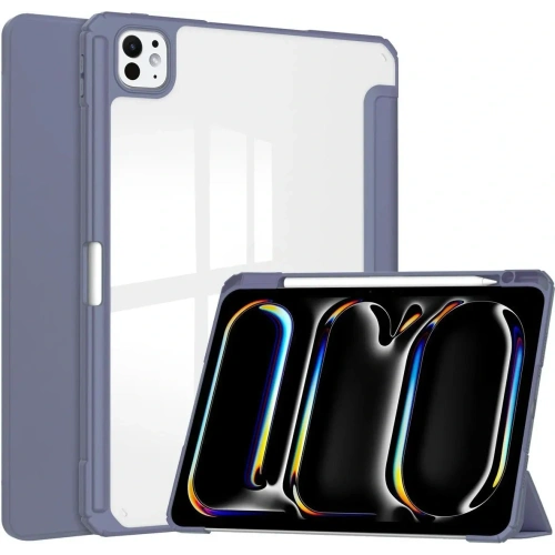 Etui Bizon Case Tab Clear Matt do iPad Pro 13" 7 gen. 2024 lawendowe