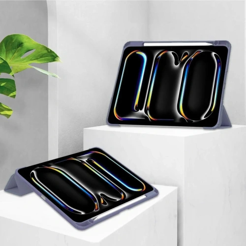 Etui Bizon Case Tab Clear Matt do iPad Pro 13" 7 gen. 2024 lawendowe