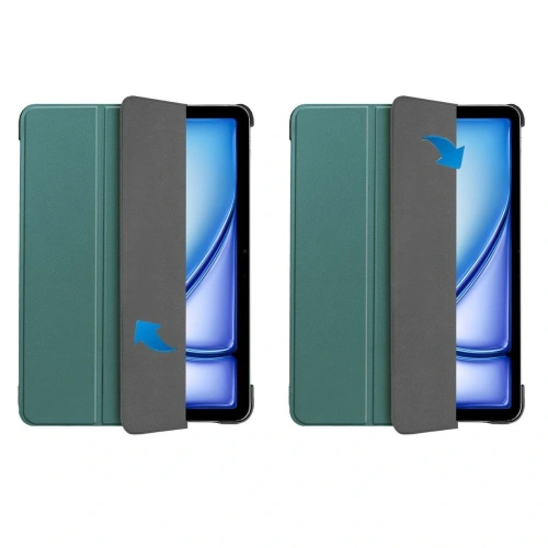 Etui Bizon Case Tab Croc do iPad Air 13" M2 2024 ciemnozielone