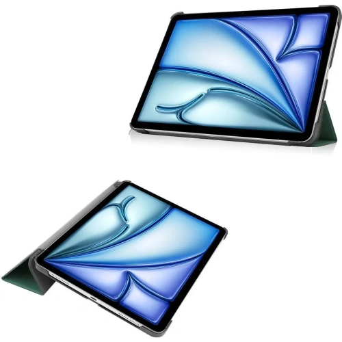 Etui Bizon Case Tab Croc do iPad Air 13" M2 2024 ciemnozielone