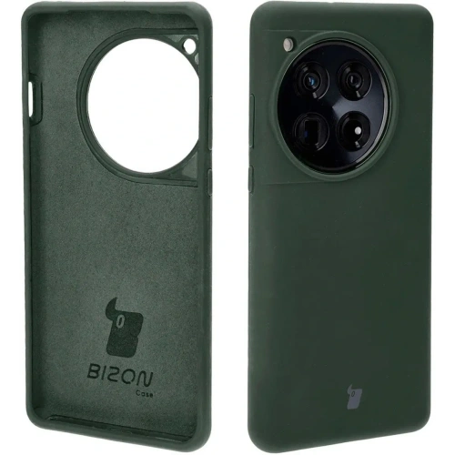 Silikonowe etui Bizon Soft Case do OnePlus 12 ciemnozielone