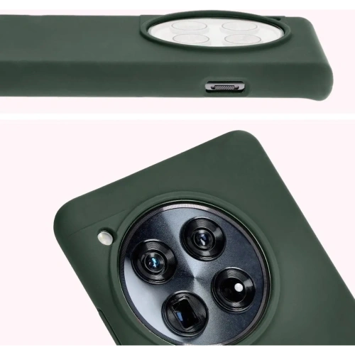 Silikonowe etui Bizon Soft Case do OnePlus 12 ciemnozielone