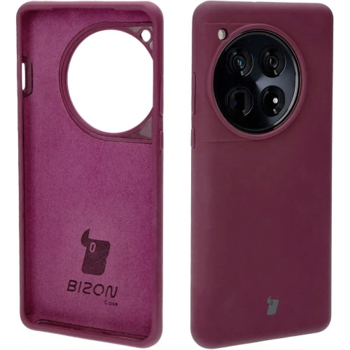 Silikonowe etui Bizon Soft Case do OnePlus 12 ciemnofioletowe