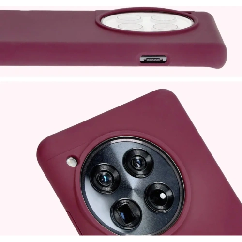 Silikonowe etui Bizon Soft Case do OnePlus 12 ciemnofioletowe