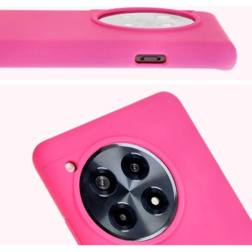 Silikonowe etui Bizon Soft Case do OnePlus 12R neonowo-różowe