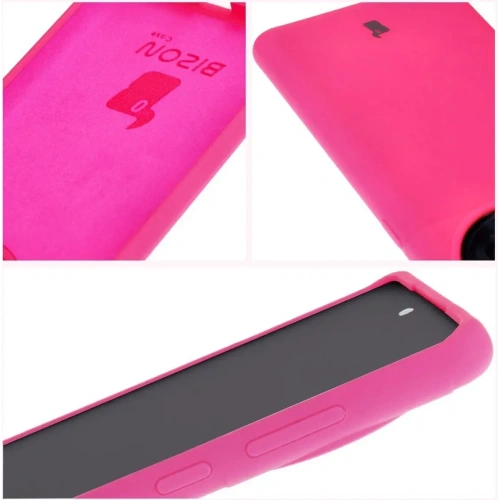 Silikonowe etui Bizon Soft Case do OnePlus 12R neonowo-różowe