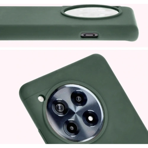 Silikonowe etui Bizon Soft Case do OnePlus 12R ciemnozielone