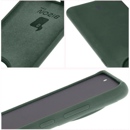 Silikonowe etui Bizon Soft Case do OnePlus 12R ciemnozielone