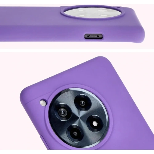 Silikonowe etui Bizon Soft Case do OnePlus 12R fioletowe