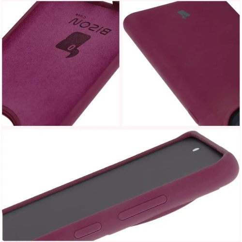 Silikonowe etui Bizon Soft Case do OnePlus 12R ciemnofioletowe