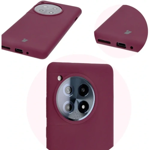Silikonowe etui Bizon Soft Case do OnePlus 12R ciemnofioletowe