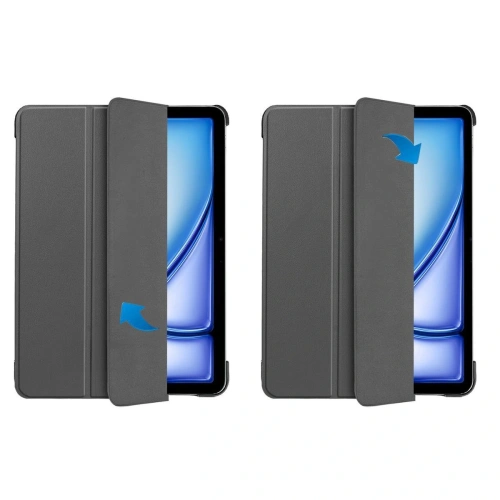 Etui Bizon Case Tab Croc do iPad Air 13" M2 2024 szare