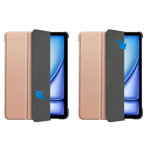 Etui Bizon Case Tab Croc do iPad Air 13" M2 2024 różowozłote