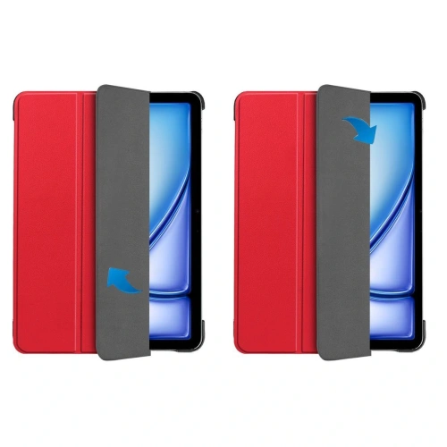 Etui Bizon Case Tab Croc do iPad Air 13" M2 2024 czerwone