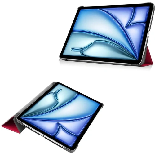 Etui Bizon Case Tab Croc do iPad Air 13" M2 2024 czerwone