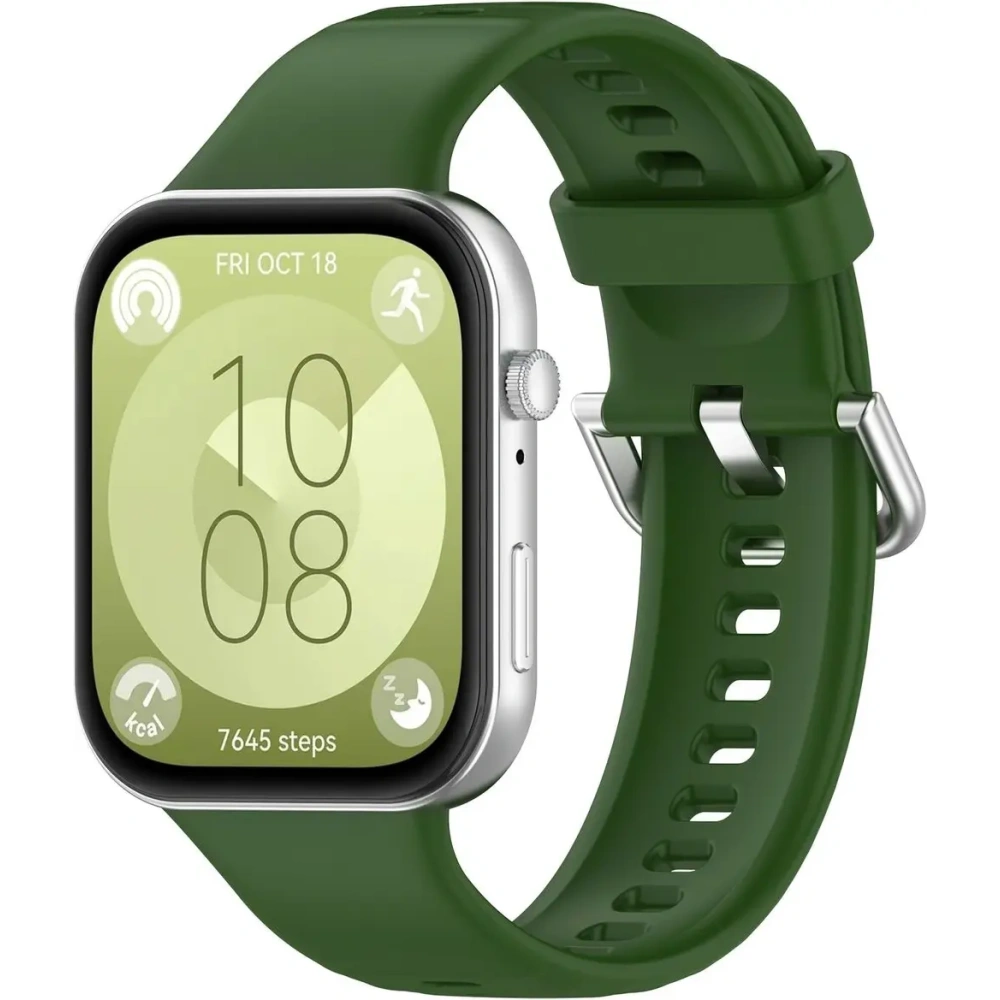 Hurtownia GSM - Ceas cu curea de silicon Bizon Pro Huawei Watch Fit 3 verde închis - BIZ5299 - {ean13} - Hurt