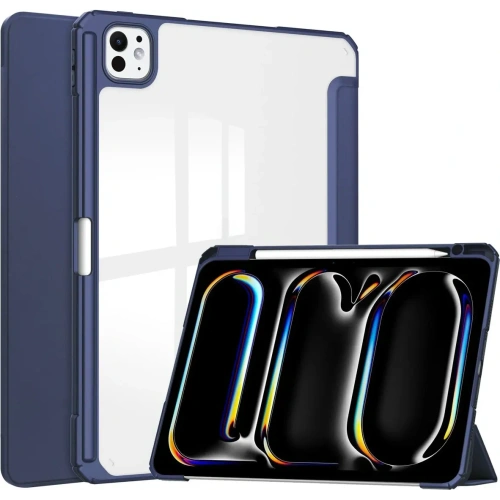 Etui Bizon Case Tab Clear Matt do iPad Pro 13" 7 gen. 2024 granatowe