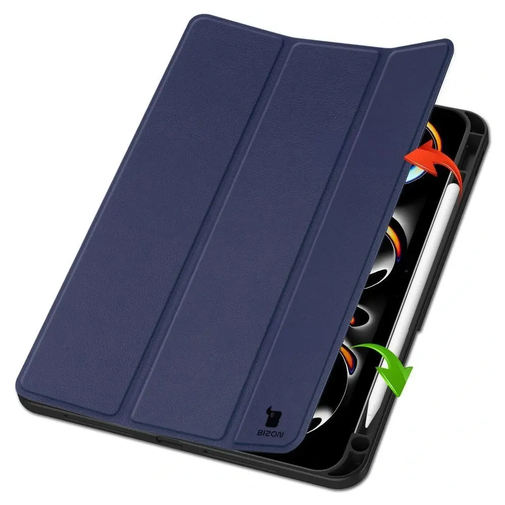 Hurtownia GSM - Bizon Case Tab Lizard Apple iPad Pro 11" 5. generációs 2024 sötétkék - BIZ5322 - {ean13} - Hurt