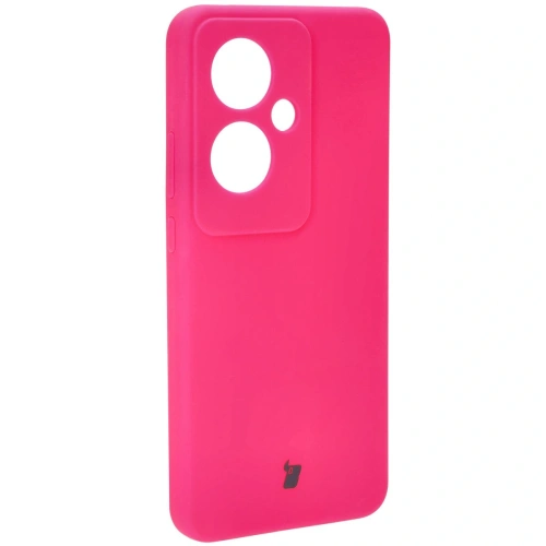 Silikonowe etui Bizon Soft Case do Oppo Reno11 F 5G neonowo-różowe