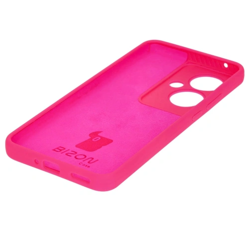 Silikonowe etui Bizon Soft Case do Oppo Reno11 F 5G neonowo-różowe