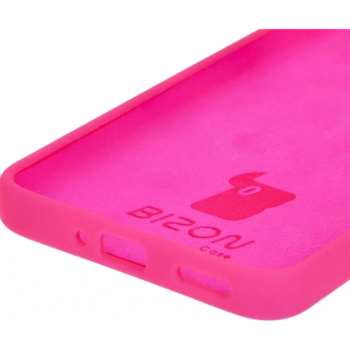 Silikonowe etui Bizon Soft Case do Oppo Reno11 F 5G neonowo-różowe