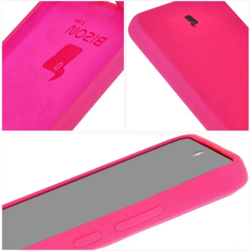 Silikonowe etui Bizon Soft Case do Oppo Reno11 F 5G neonowo-różowe