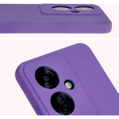 Silikonowe etui Bizon Soft Case do Oppo Reno11 F 5G fioletowe