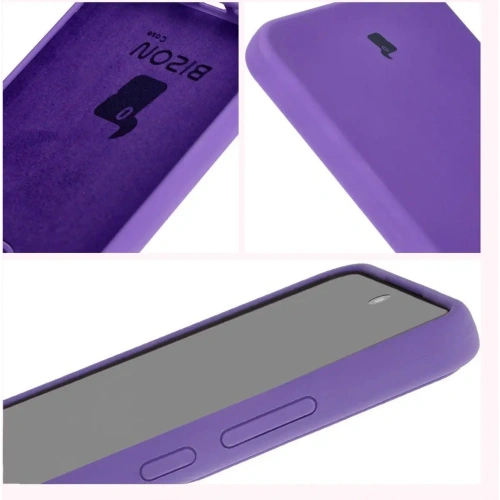Silikonowe etui Bizon Soft Case do Oppo Reno11 F 5G fioletowe