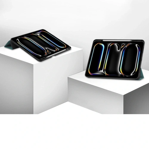Etui Bizon Case Tab Lizard do iPad Pro 13" 7 gen. 2024 ciemnozielone
