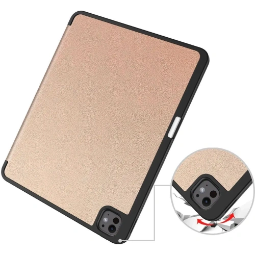 Etui Bizon Case Tab Lizard do iPad Pro 13" 7 gen. 2024 różowozłote