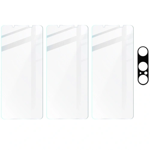 3x Szkło na ekran + szkło na aparat BIZON Clear do Sony Xperia 1 VI