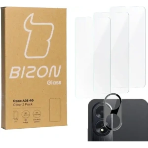 Wholesale BIZON Clear 3x screen glass + camera glass Oppo A38 4G - BIZ5364 - {ean13} - Hurt