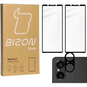 Hurtownia GSM - BIZON Edge 2x sticlă pentru ecran + sticlă pentru cameră Sony Xperia 5 V - BIZ5368 - {ean13} - Hurt