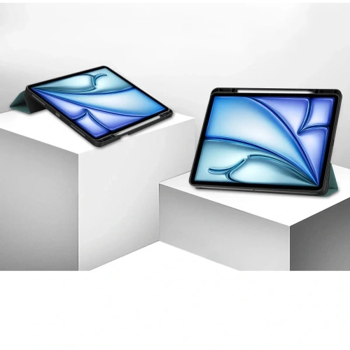 Etui Bizon Case Tab Lizard do iPad Air 13" 2024 ciemnozielone