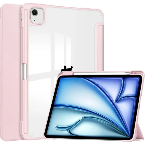 Etui Bizon Case Tab Clear Matt do iPad Air 13" 2024 różowe