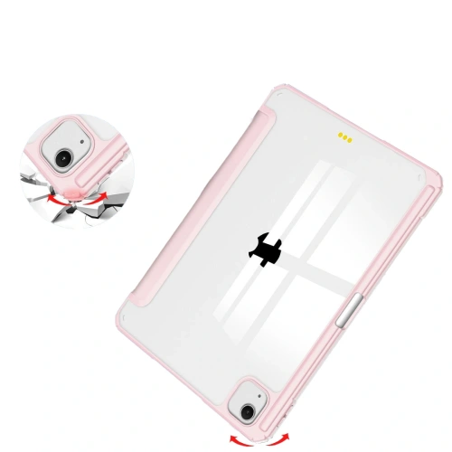 Etui Bizon Case Tab Clear Matt do iPad Air 13" 2024 różowe