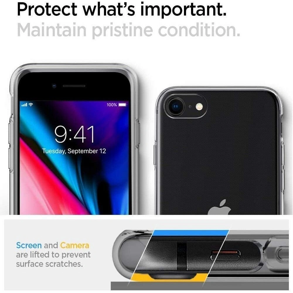 Hurtownia GSM - Etui Spigen Liquid Crystal Apple iPhone SE 2022/SE 2020/8/7 Crystal Clear - SPN1086CL - {ean13} - Hurt