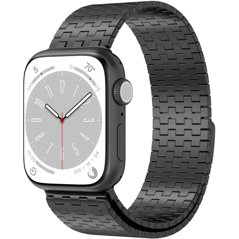 Hurtownia GSM - Pásek z nerezové oceli Bizon Strap Watch Titanium do Apple Watch 38/40/41/42 mm černý - BIZ5400 - {ean13} - Hurt