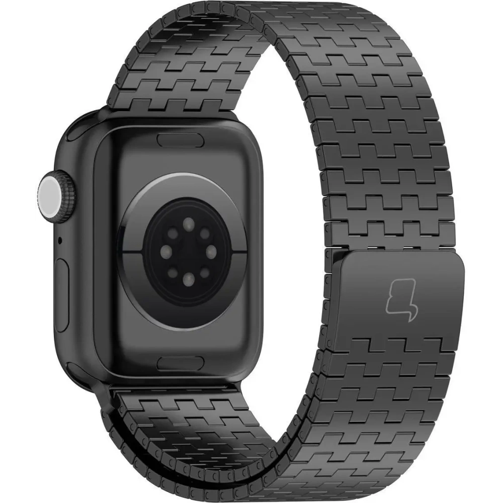 Hurtownia GSM - Pásek z nerezové oceli Bizon Strap Watch Titanium do Apple Watch 38/40/41/42 mm černý - BIZ5400 - {ean13} - Hurt