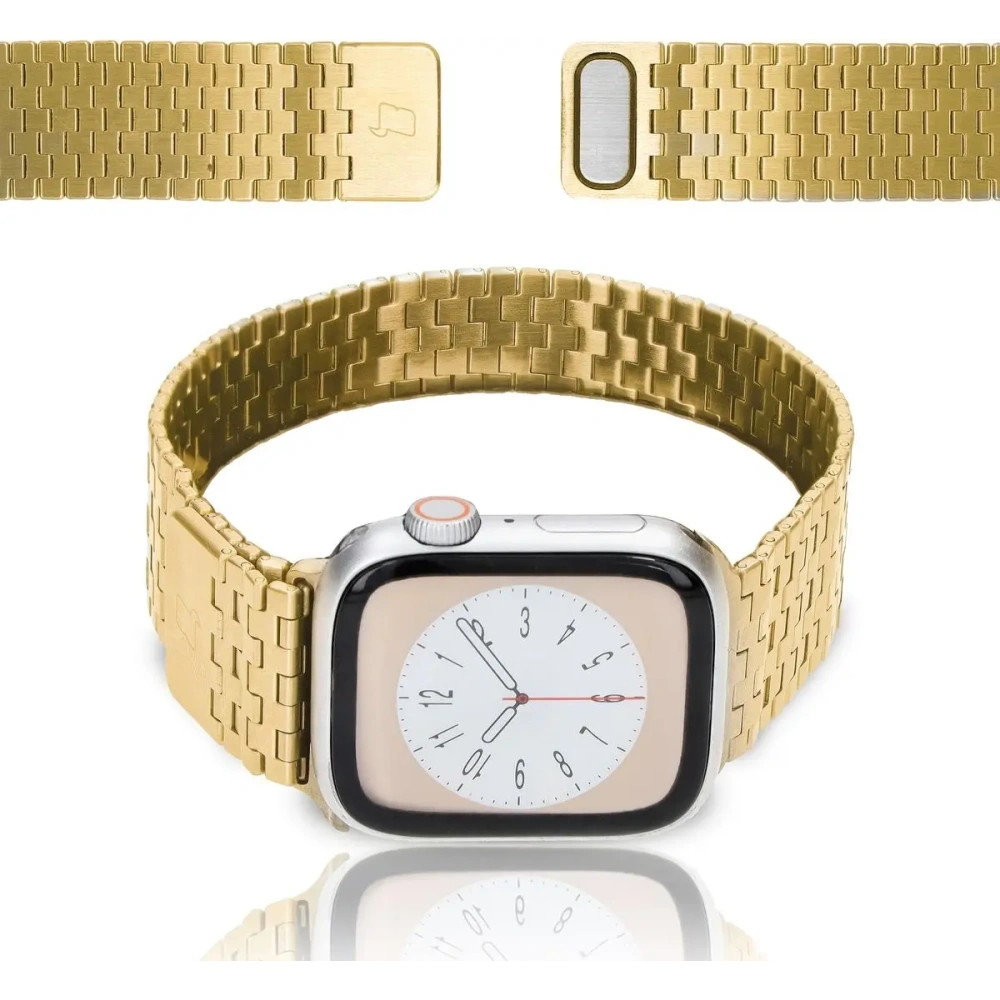Hurtownia GSM - Pásek z nerezové oceli Bizon Strap Watch Titanium do Apple Watch 38/40/41/42 mm zlatý - BIZ5401 - {ean13} - Hurt