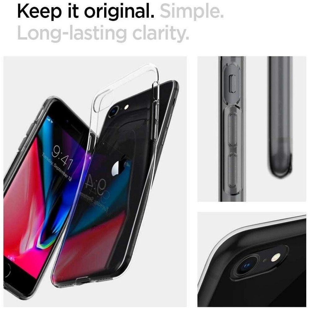Hurtownia GSM - Etui Spigen Liquid Crystal Apple iPhone SE 2022/SE 2020/8/7 Crystal Clear - SPN1086CL - {ean13} - Hurt